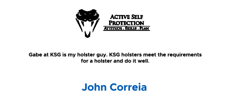 John Correia Holster Endorsement
