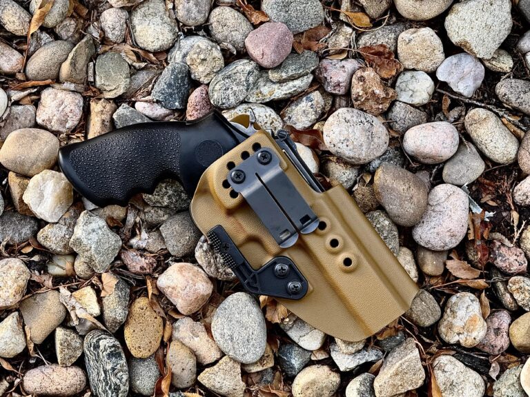 S&W K-Frame revolver in a KSG Armory Saratoga kydex holster in Coyote